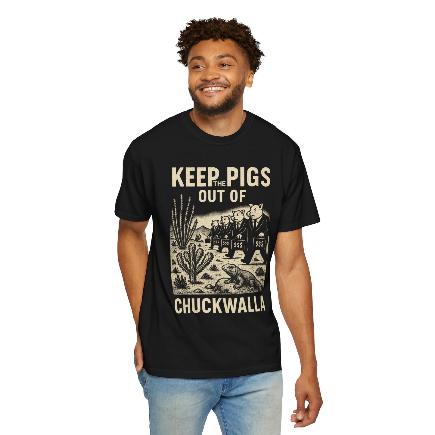 Keep the Pigs Out of Chuckwalla T-shirt - Comfort Colors 1717