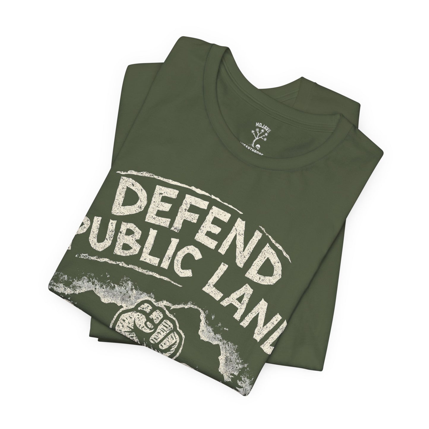 Defend Public Land, Fists Raised T-shirt - - Bella+Canvas Jersey