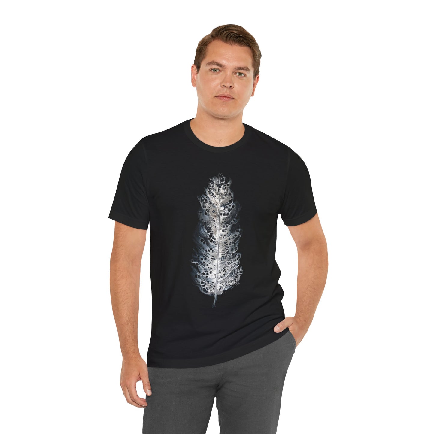 Abstract Feather Fluid Art Tee - Bella+Canvas Jersey