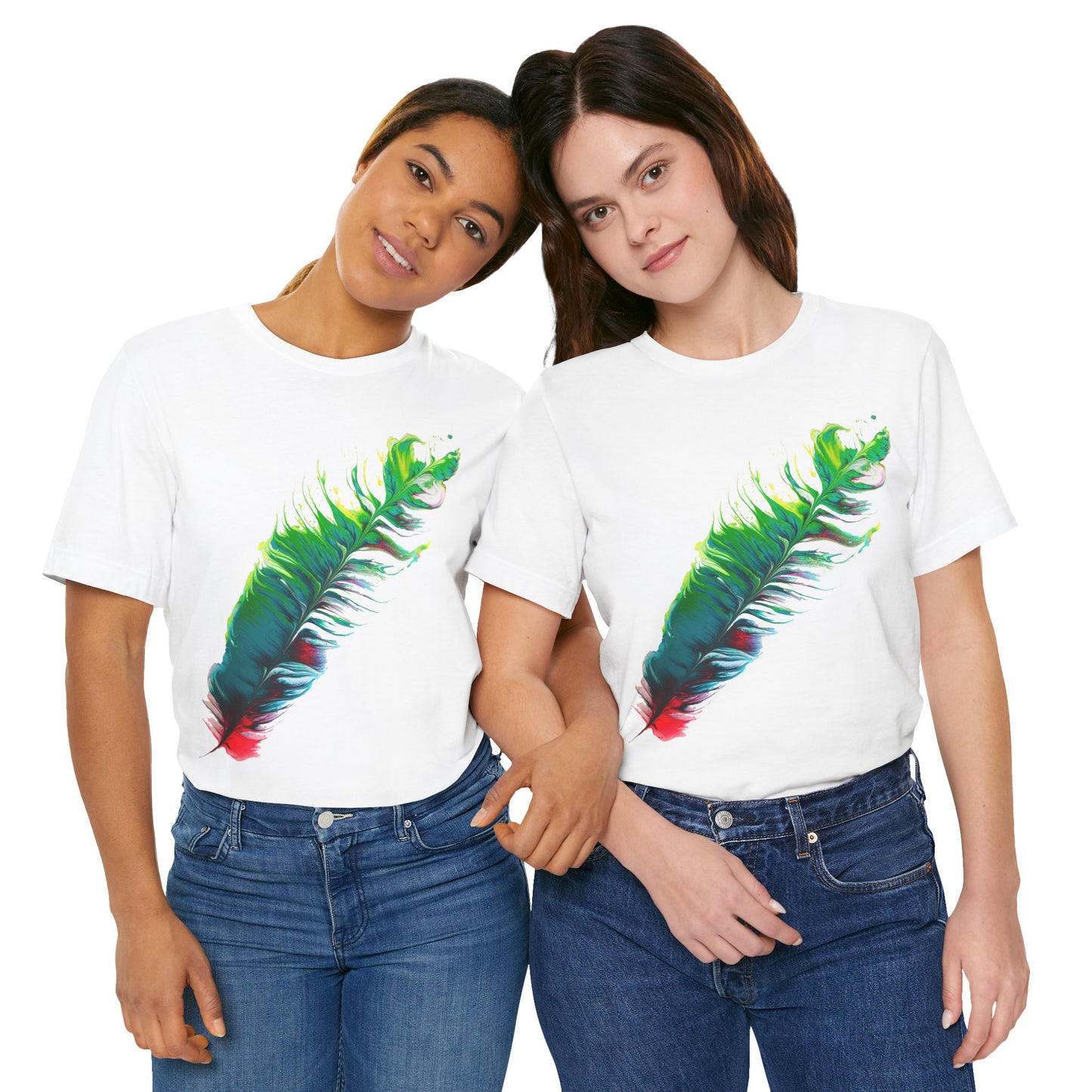 Abstract Feather Fluid Art Tee - Bella+Canvas Jersey