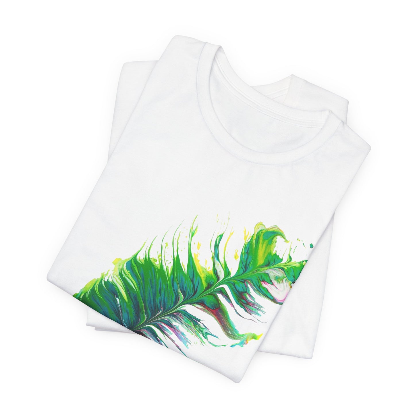 Abstract Feather Fluid Art Tee - Bella+Canvas Jersey