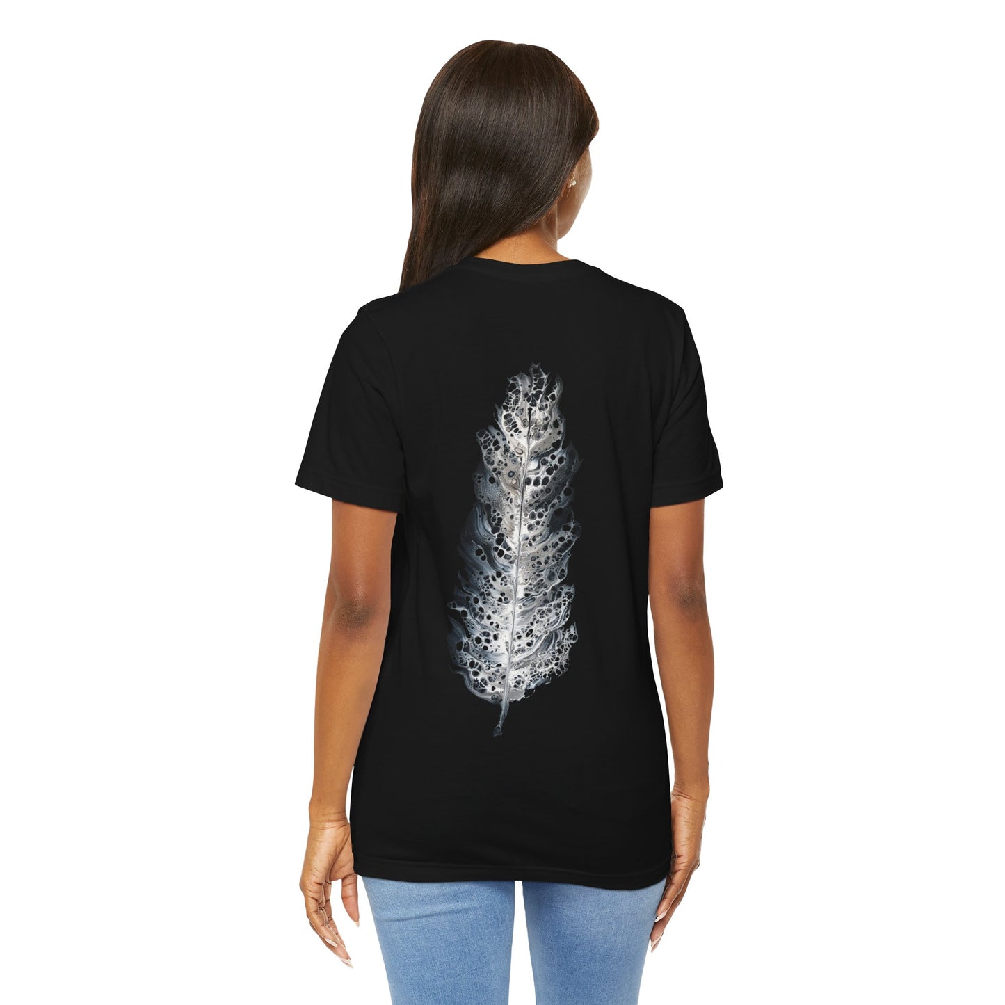 Abstract Feather Fluid Art Tee - Bella+Canvas Jersey