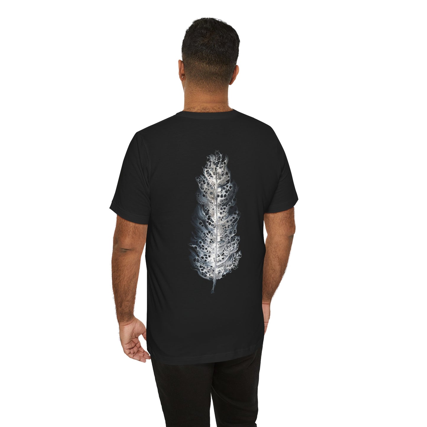 Abstract Feather Fluid Art Tee - Bella+Canvas Jersey