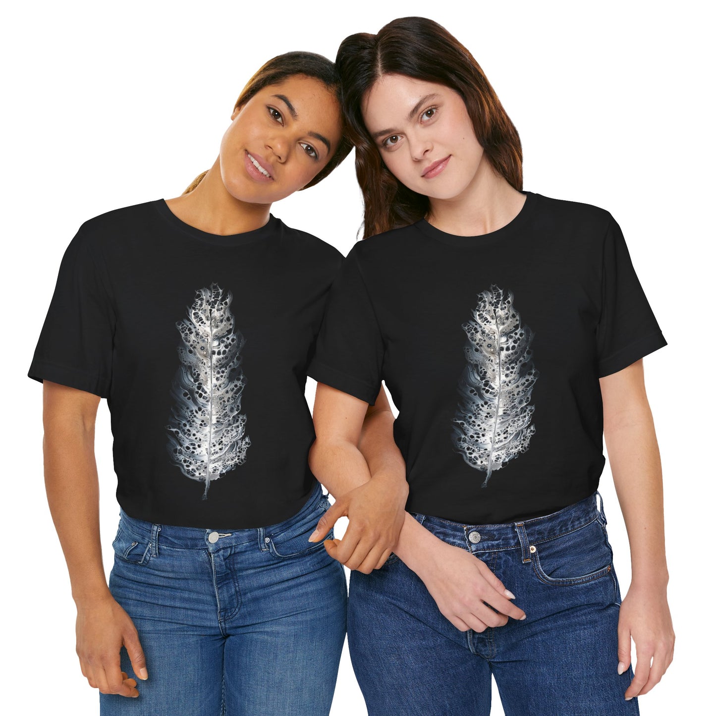 Abstract Feather Fluid Art Tee - Bella+Canvas Jersey