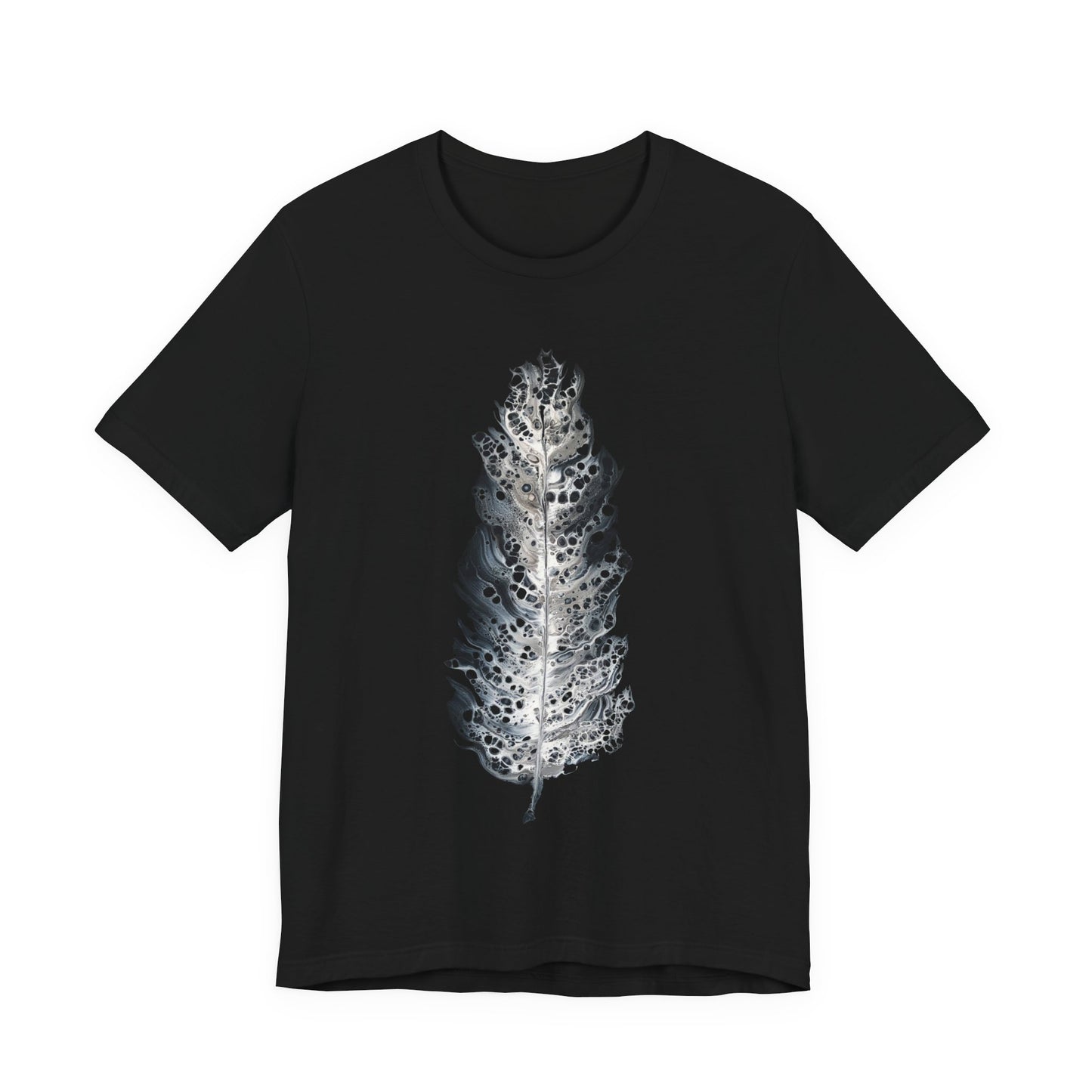 Abstract Feather Fluid Art Tee - Bella+Canvas Jersey