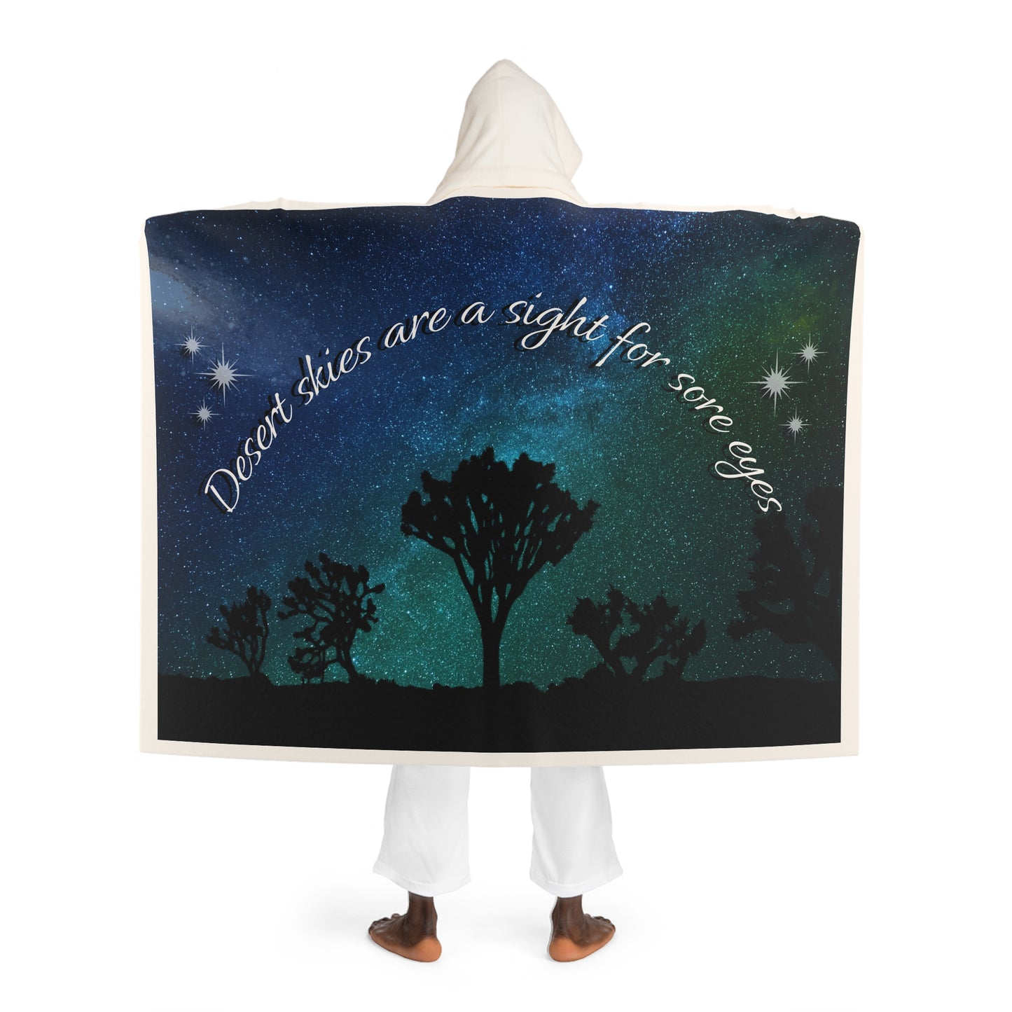 Desert Skies Hooded Sherpa Fleece Blanket