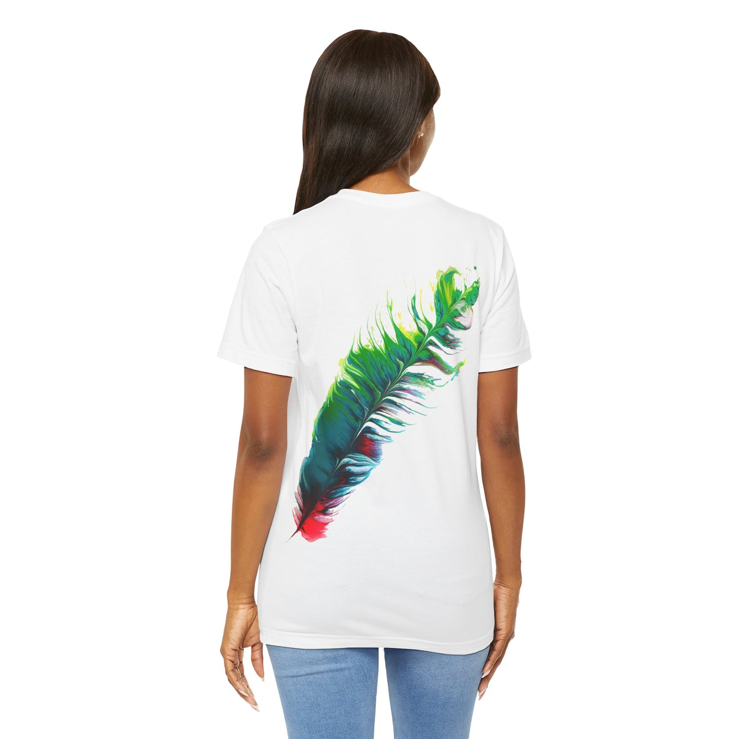 Abstract Feather Fluid Art Tee - Bella+Canvas Jersey