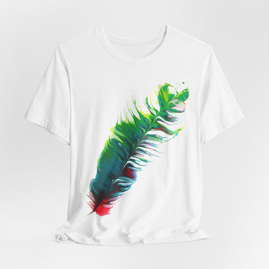Abstract Feather Fluid Art Tee - Bella+Canvas Jersey